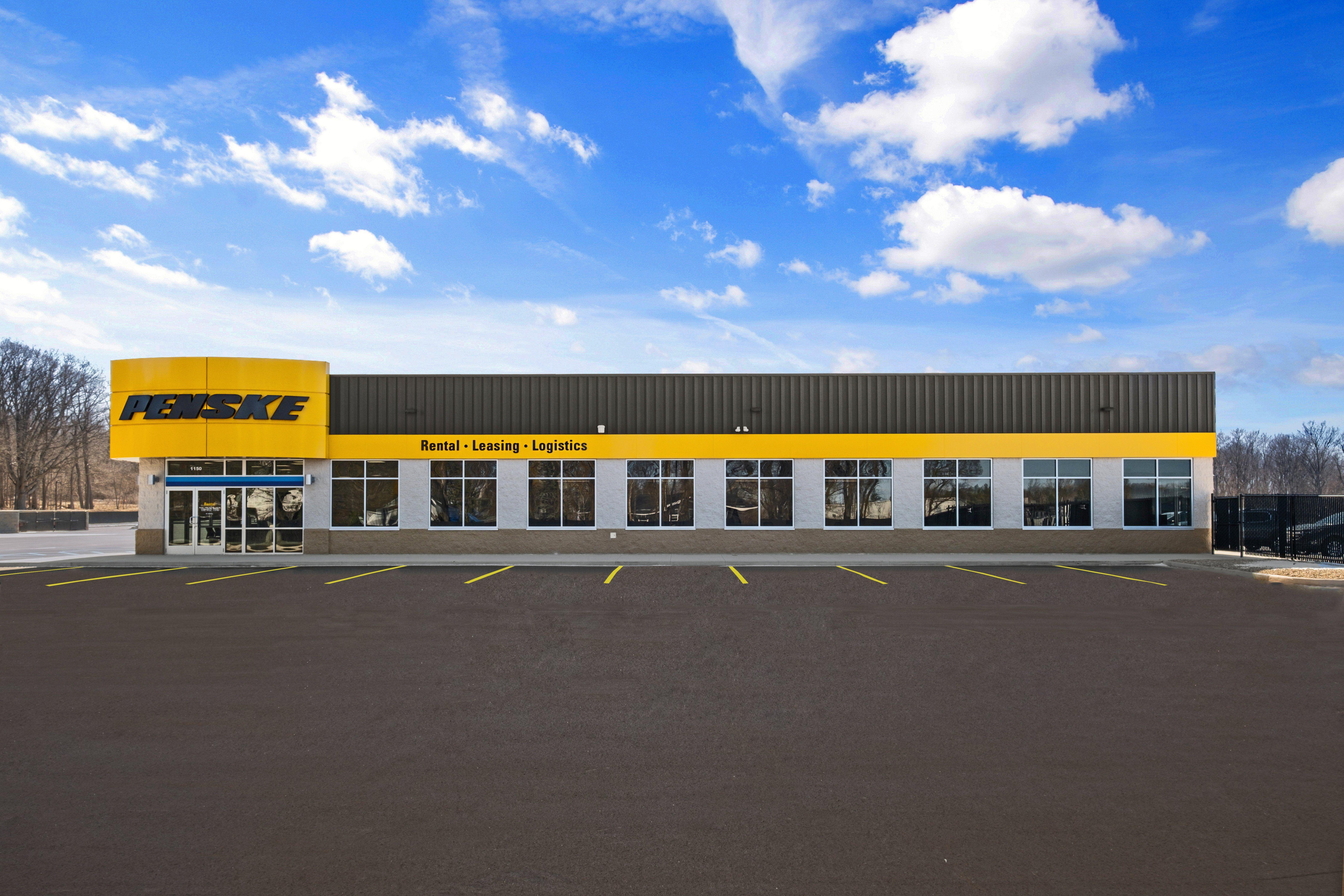 A Truck Rental location from the outside.